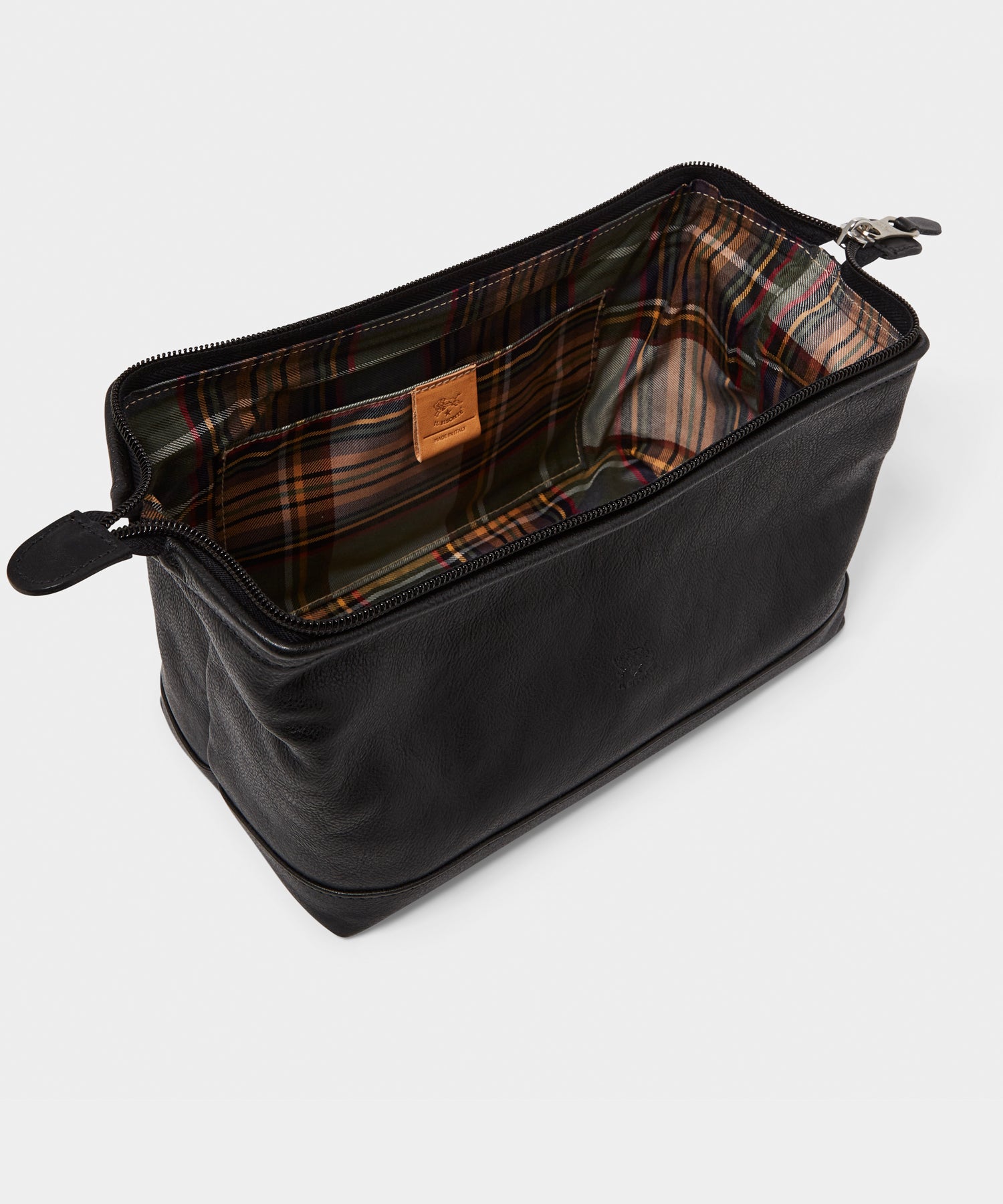 Todd Snyder Il Bisonte Leather Dopp Kit in Black Black