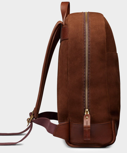 Todd Snyder Bennett Winch Suede Backpack in Tobacco Brown Tobacco