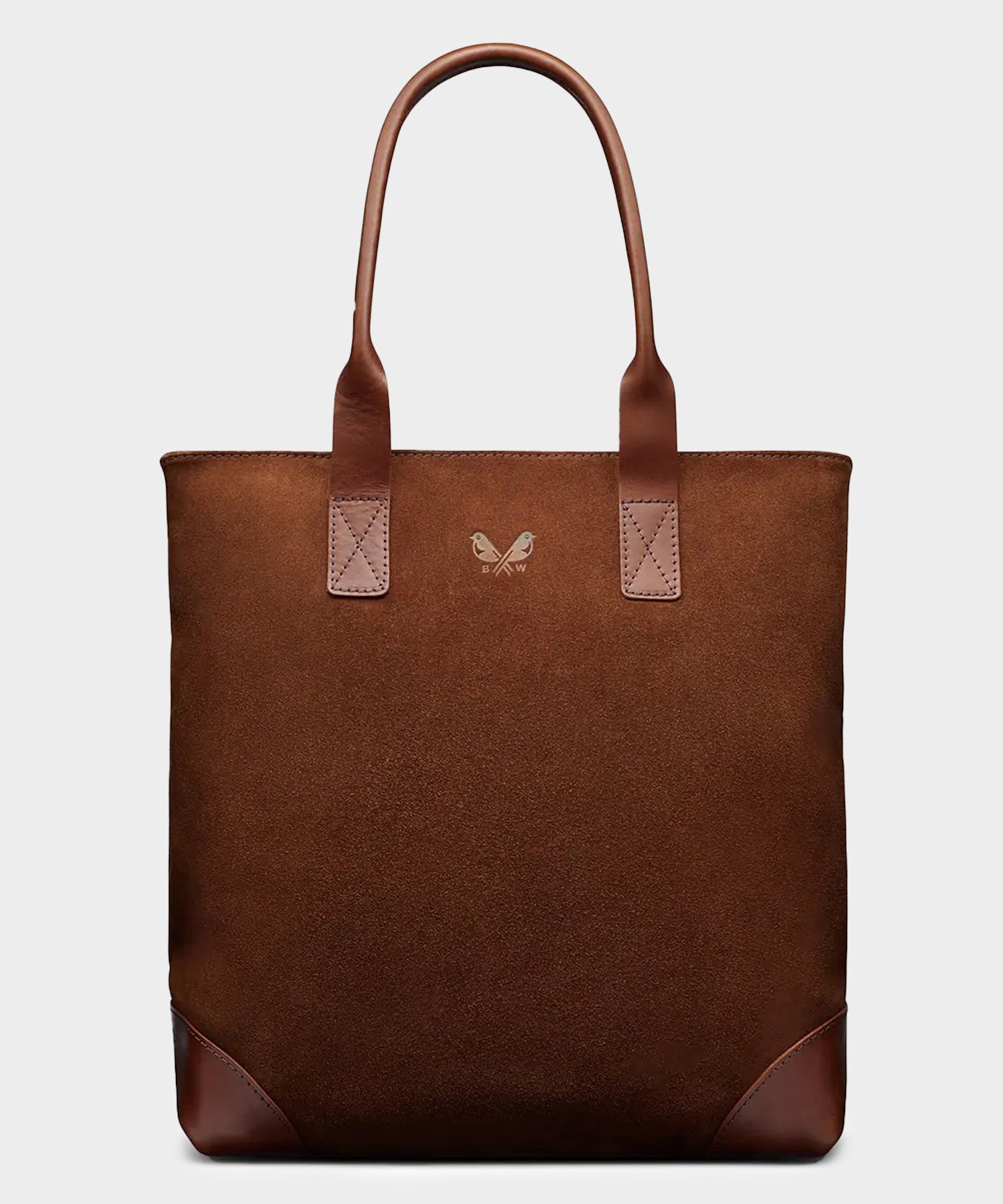 Todd Snyder Bennett Winch Suede Tote Bag in Tobacco Brown Tobacco