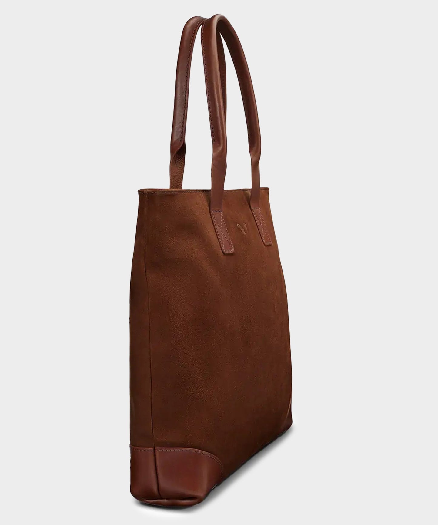 Todd Snyder Bennett Winch Suede Tote Bag in Tobacco Brown Tobacco
