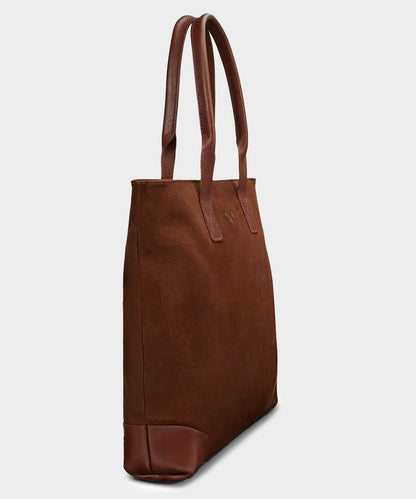 Todd Snyder Bennett Winch Suede Tote Bag in Tobacco Brown Tobacco