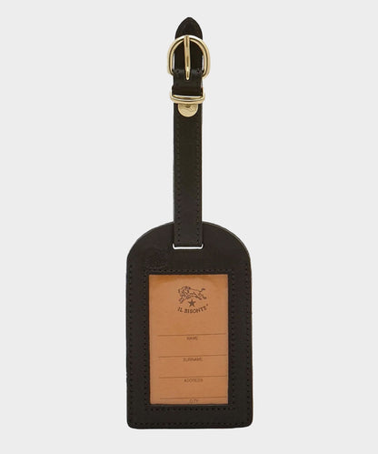 Todd Snyder Il Bisonte Leather Luggage Tag in Black Black