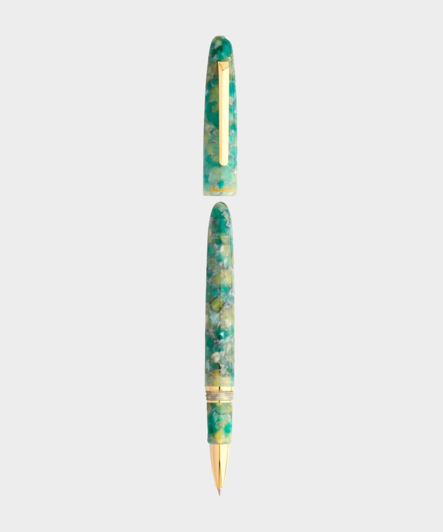 Todd Snyder Esterbrook Estie Rollerball Pen in Sea Glass + Gold Gold