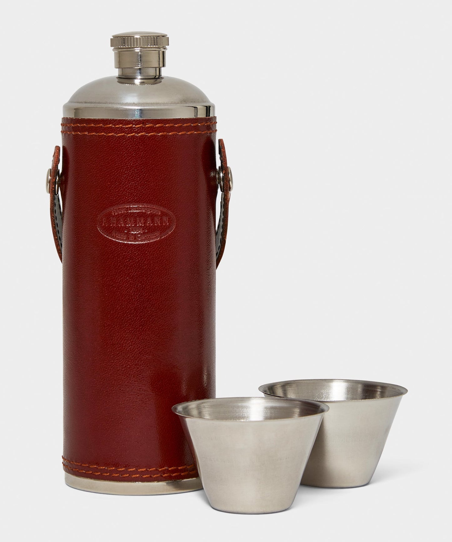 Todd Snyder F. Hammann Leather Hunting Flask in Whiskey Whiskey