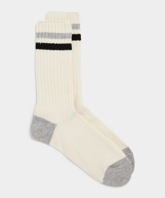 Todd Snyder Cotton Athletic Crew Sock Grey