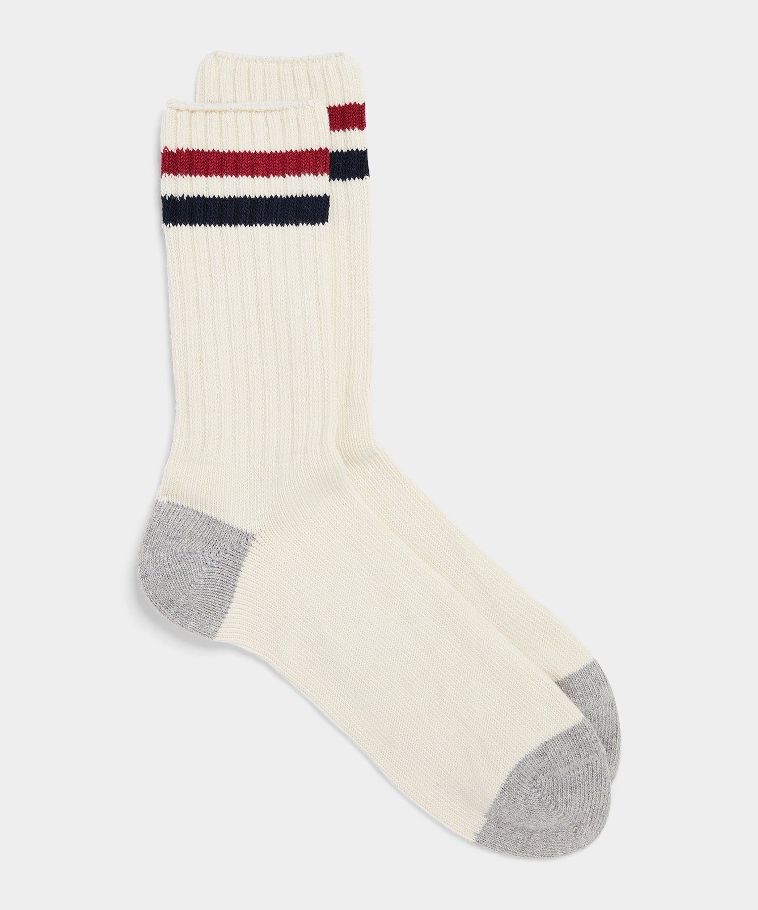 Todd Snyder Cotton Athletic Crew Sock Red