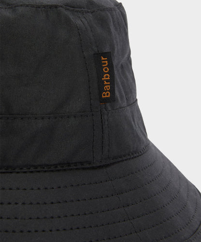 Todd Snyder Barbour Waxed Bucket Hat in Black Black