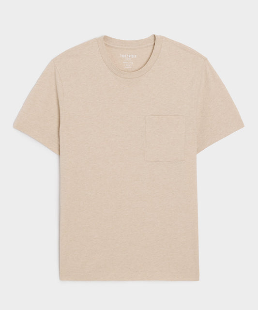 Todd Snyder Premium Jersey Pocket Tee in Oatmeal Heather Oatmeal Heather