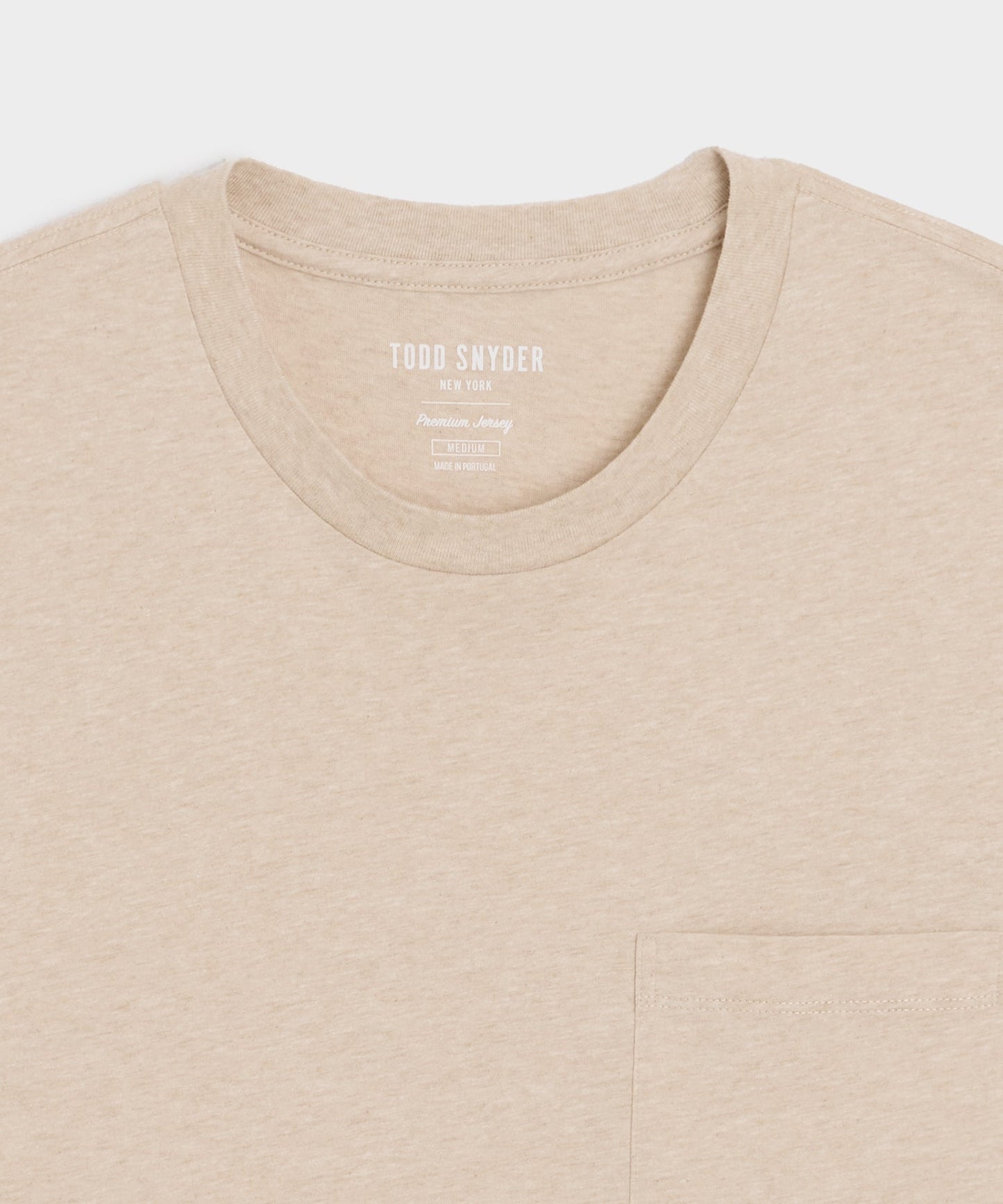 Todd Snyder Premium Jersey Pocket Tee in Oatmeal Heather Oatmeal Heather