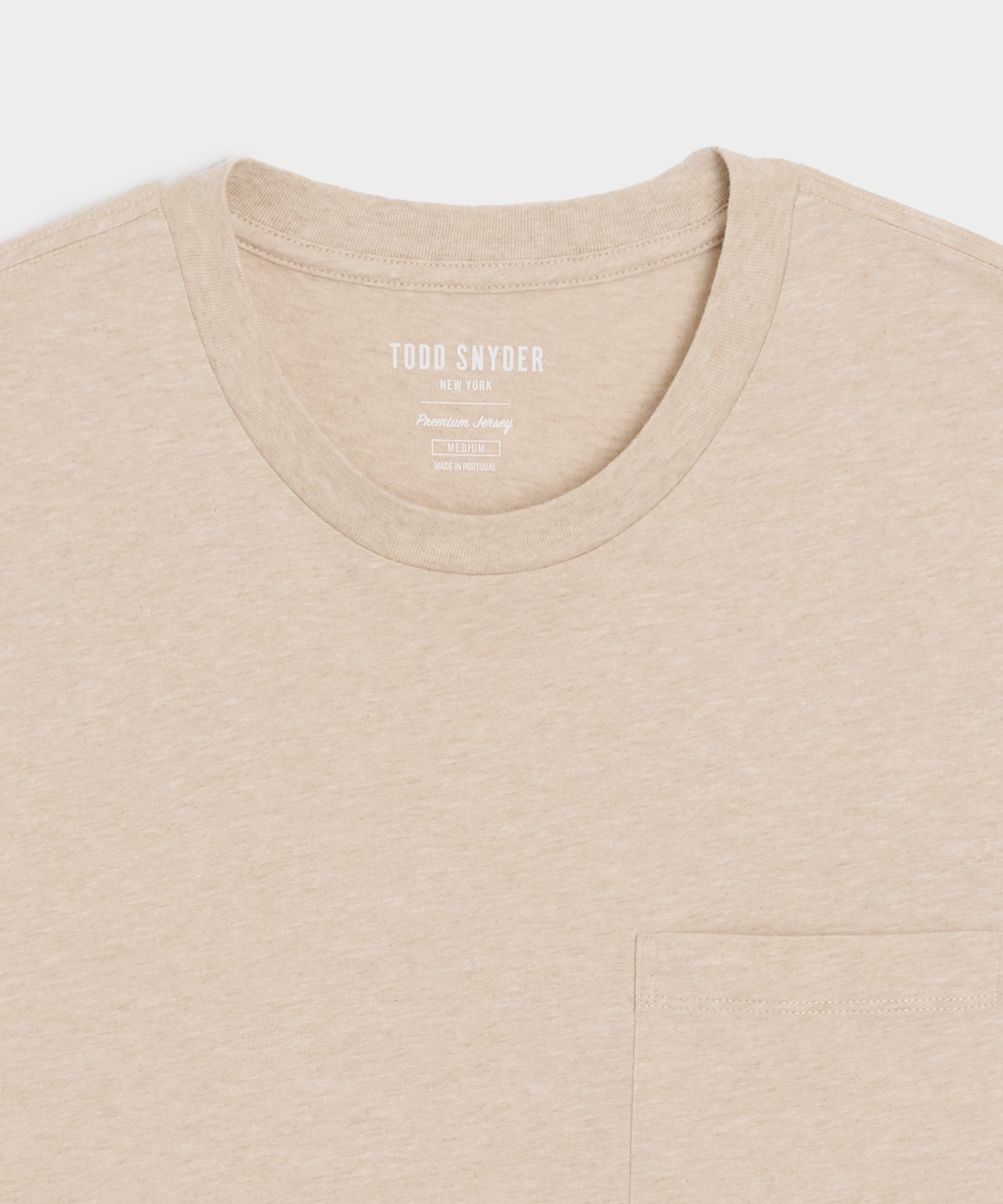 Todd Snyder Premium Jersey Pocket Tee in Oatmeal Heather Oatmeal Heather