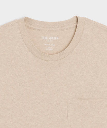 Todd Snyder Premium Jersey Pocket Tee in Oatmeal Heather Oatmeal Heather