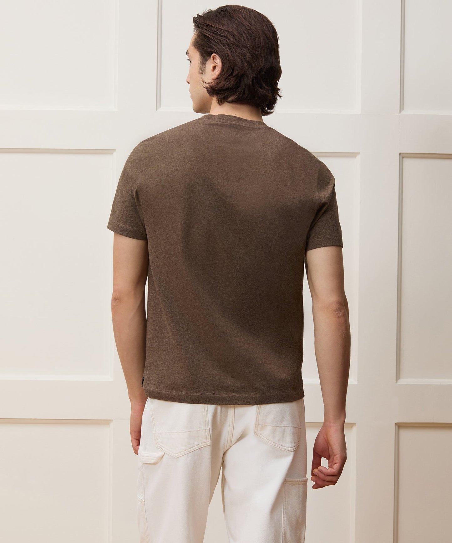 Todd Snyder Premium Jersey Pocket Tee in Brown Heather Brown Heather