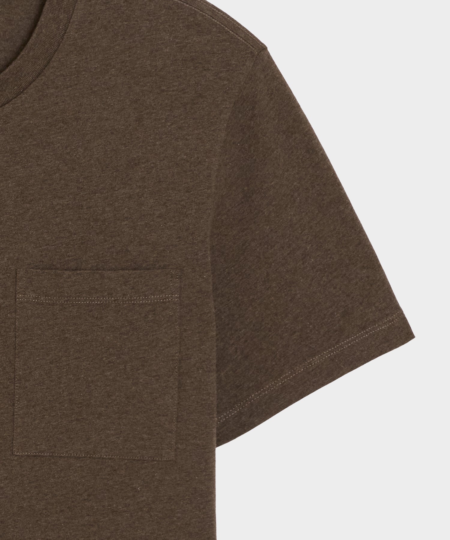 Todd Snyder Premium Jersey Pocket Tee in Brown Heather Brown Heather
