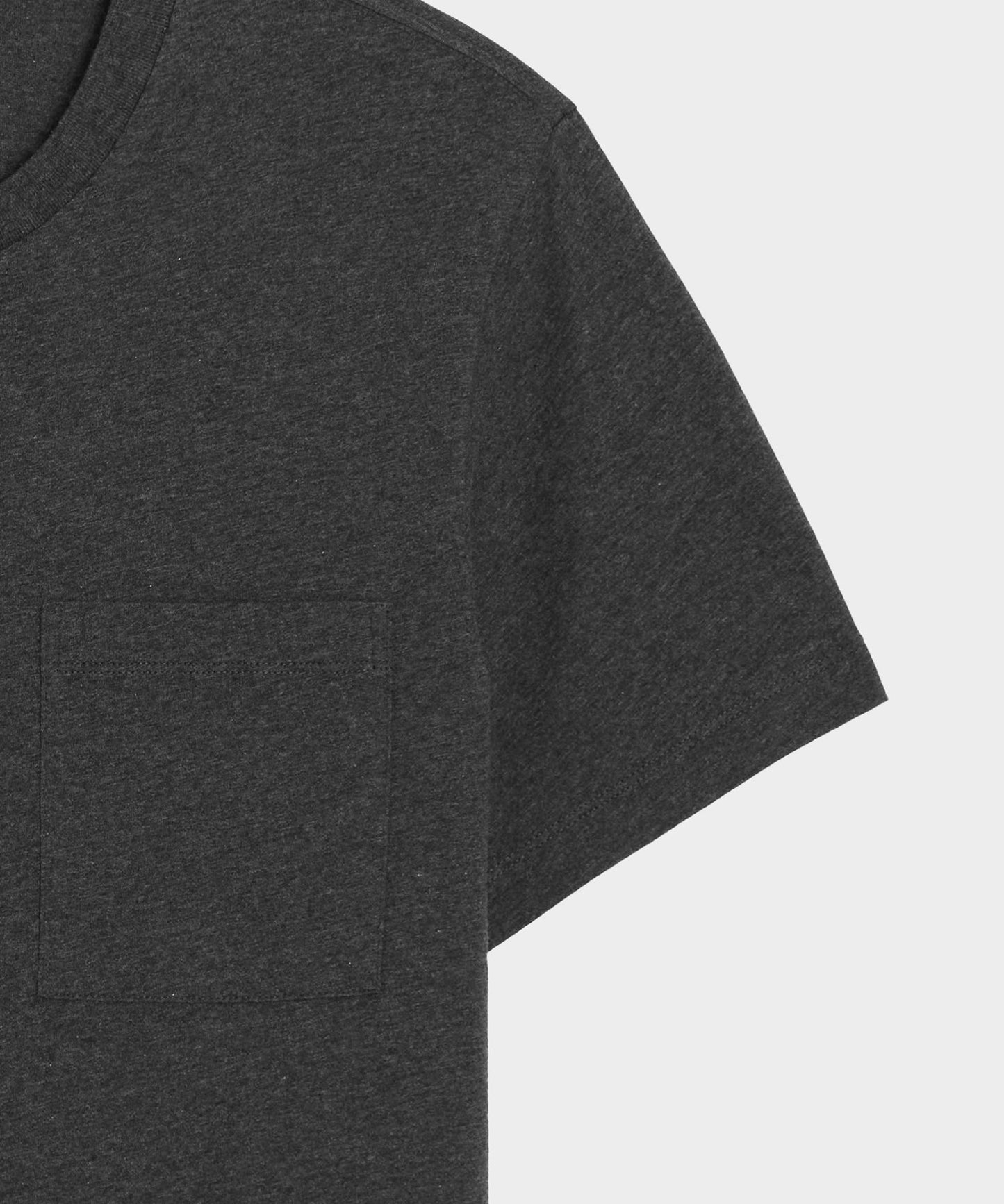 Todd Snyder Premium Jersey Pocket Tee in Charcoal Heather Charcoal Heather